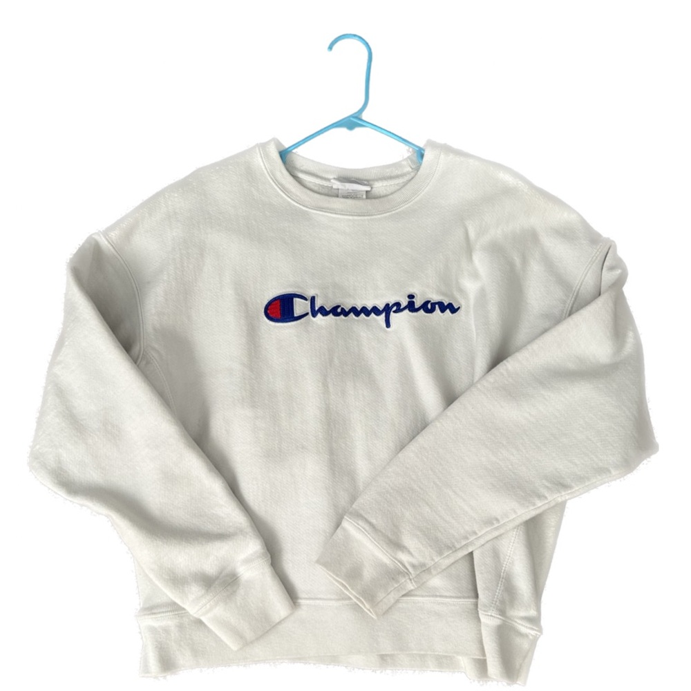 XL Champion Crewneck (White, reverse weave). Feel free to ask for dimensions.